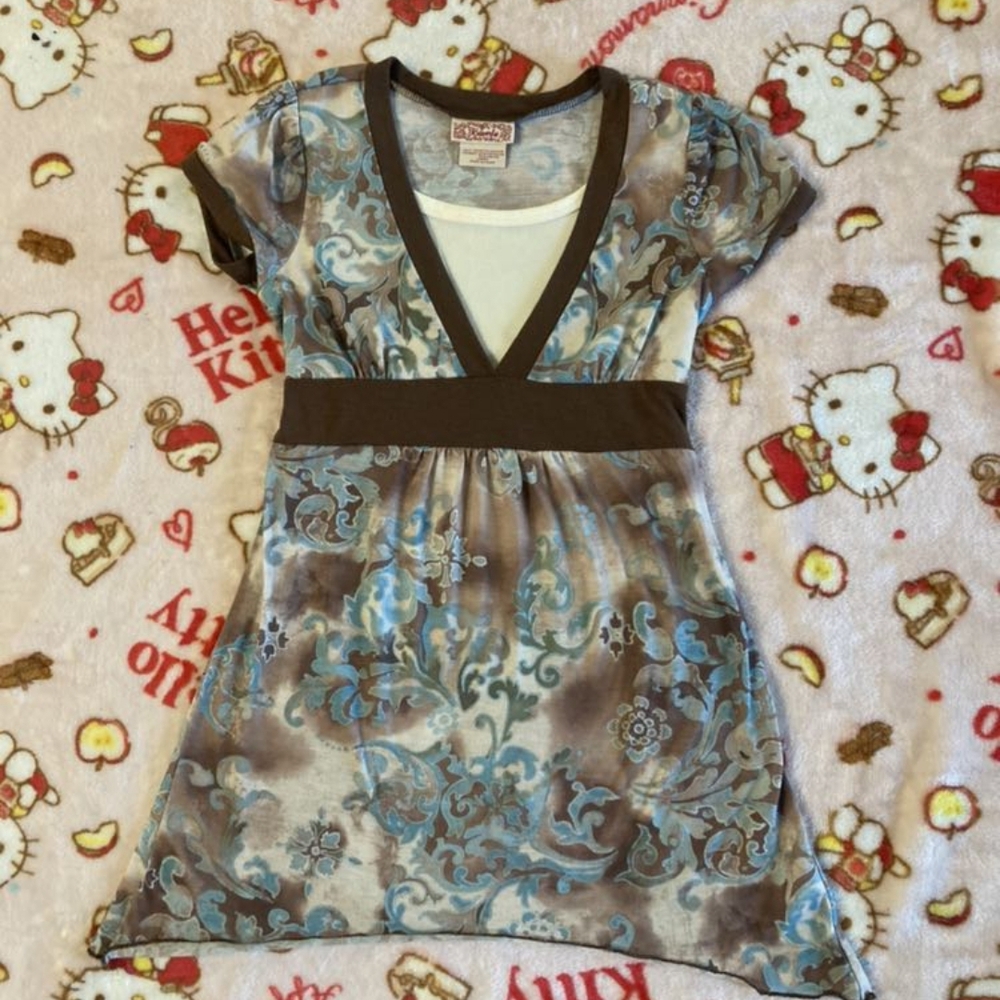 Knitworks baby doll tie top